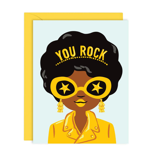Tiara Girl You Rock - Fun Encouragement Card (A2)  *pre-order* - Las Ofrendas 