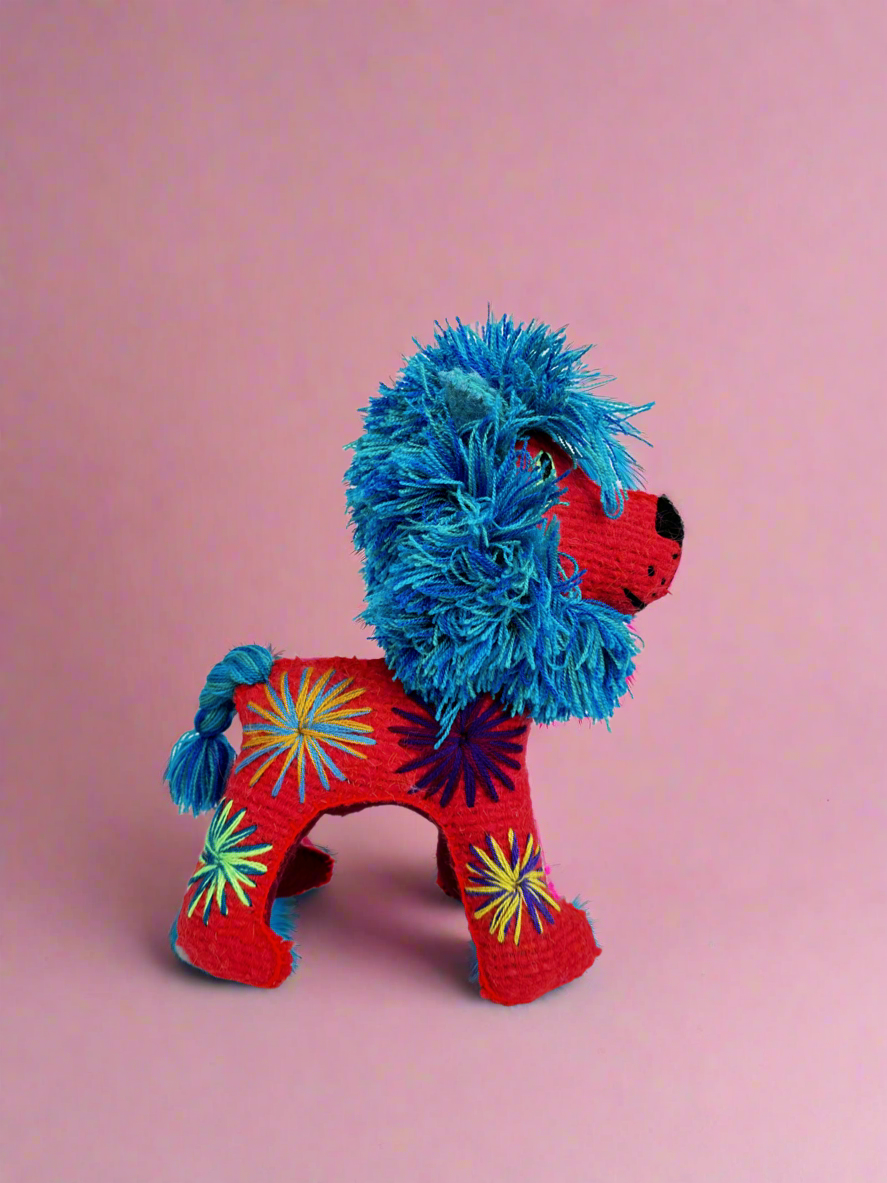 Red Lion with Blue Mane Animalito