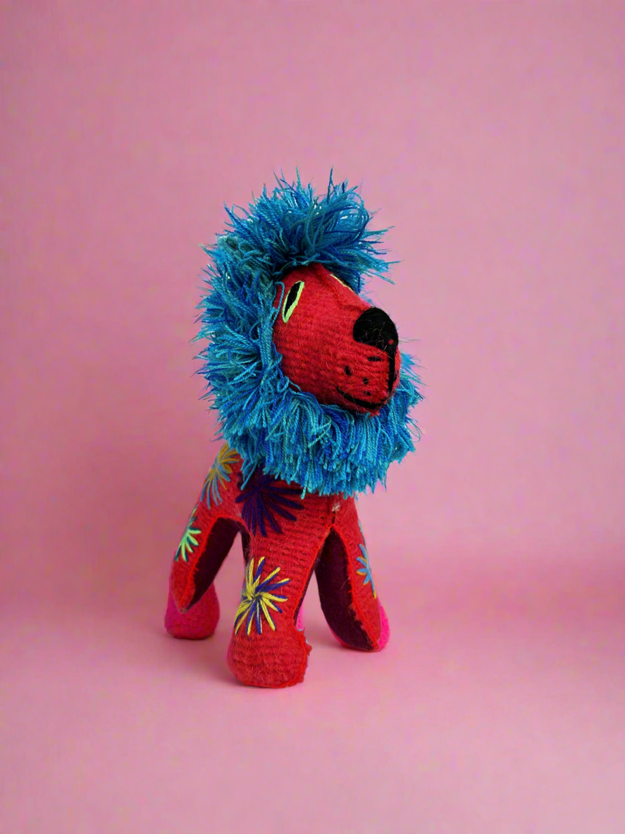 Red Lion with Blue Mane Animalito