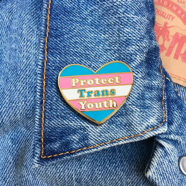 Protect Trans Youth Pin *pre-order* - Las Ofrendas