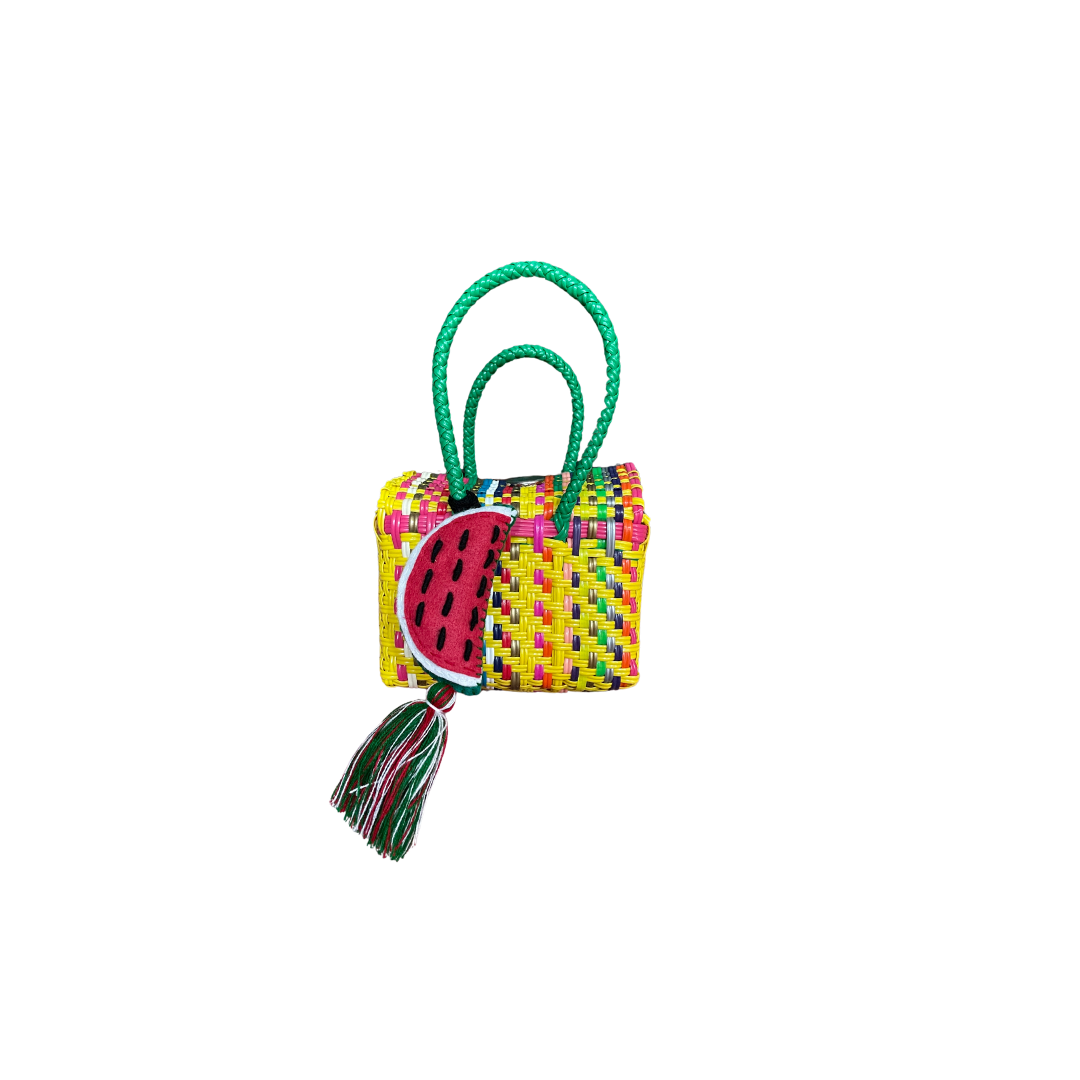 Small Multi-Colored Hand-Woven Handmade Oaxacan Tote - Las Ofrendas