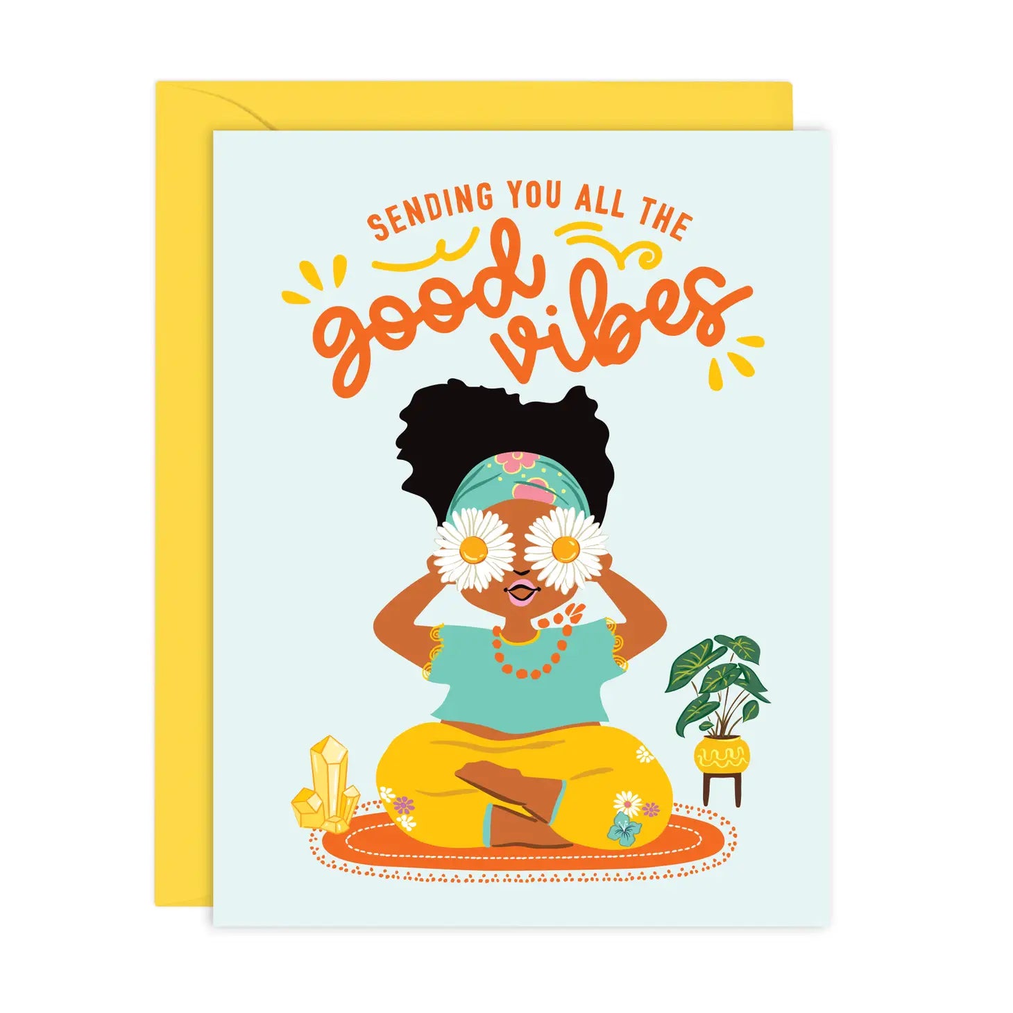 Sending You All the Good Vibes Card (A2) *pre-order* - Las Ofrendas