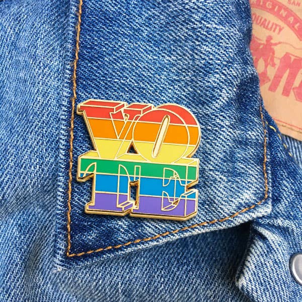 Vote Rainbow Pin