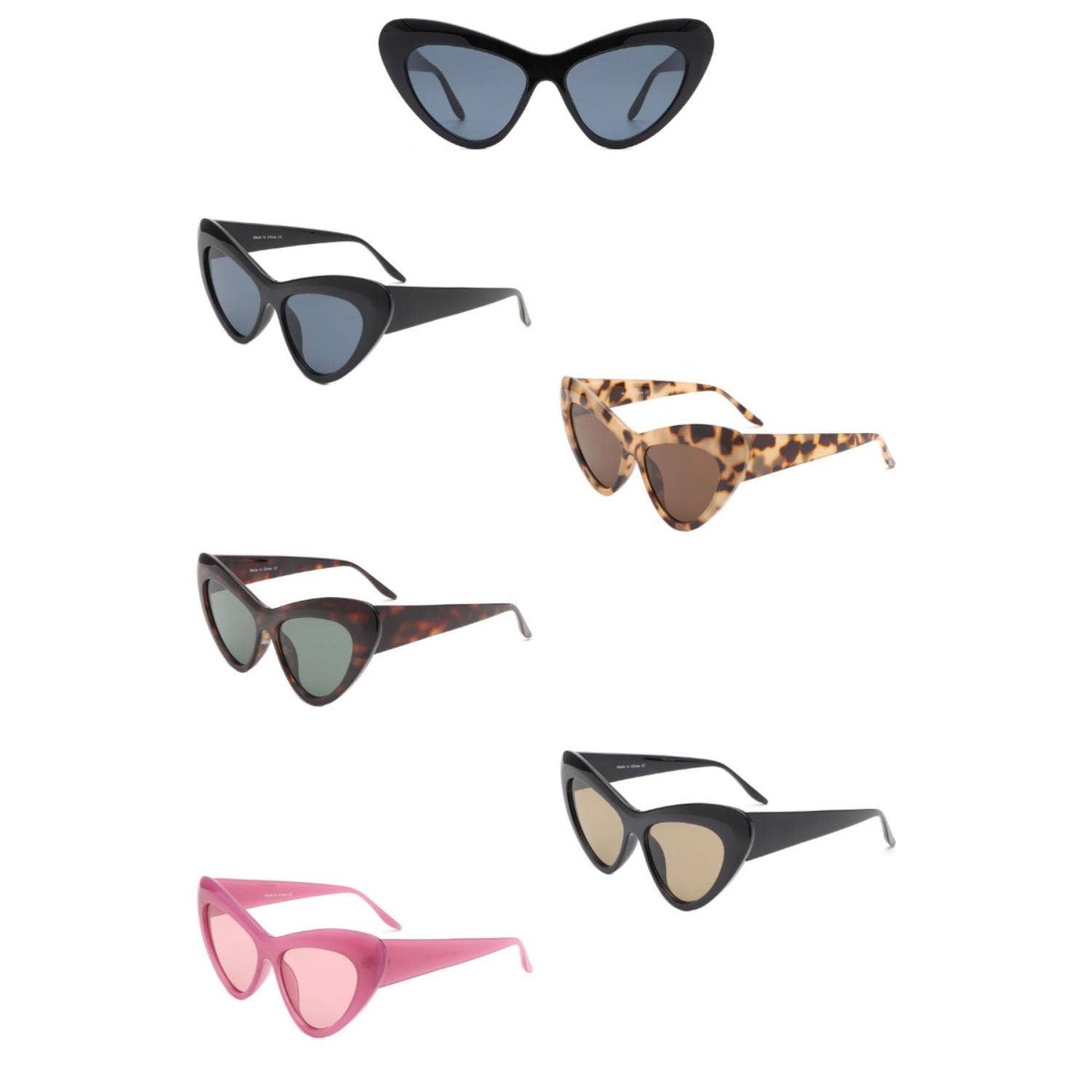 Women Retro High Pointed Cat Eye Fashion Sunglasses