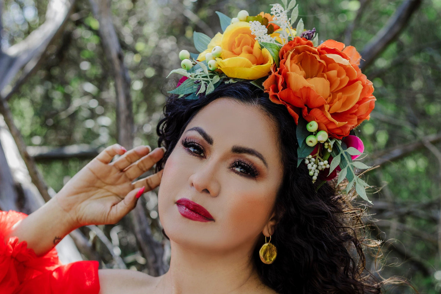 Bright vibrant flower crown