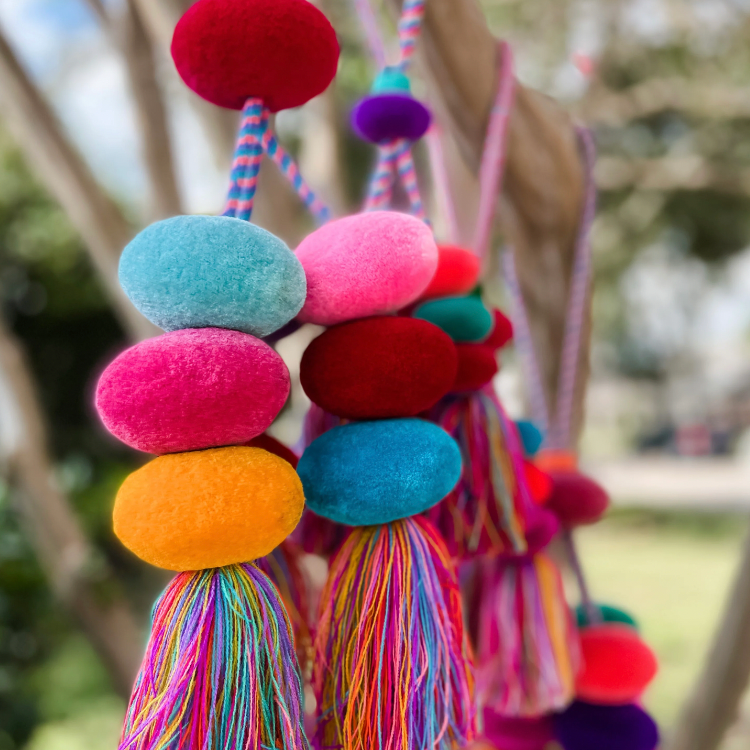 Double Pom Pom Tassel
