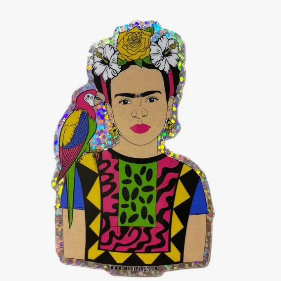 Frida Parrot 3" Sticker - Las Ofrendas