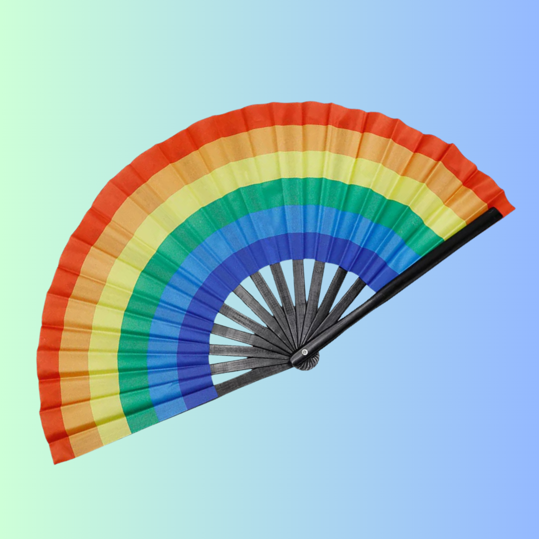 Large Rainbow Pride Clack fan