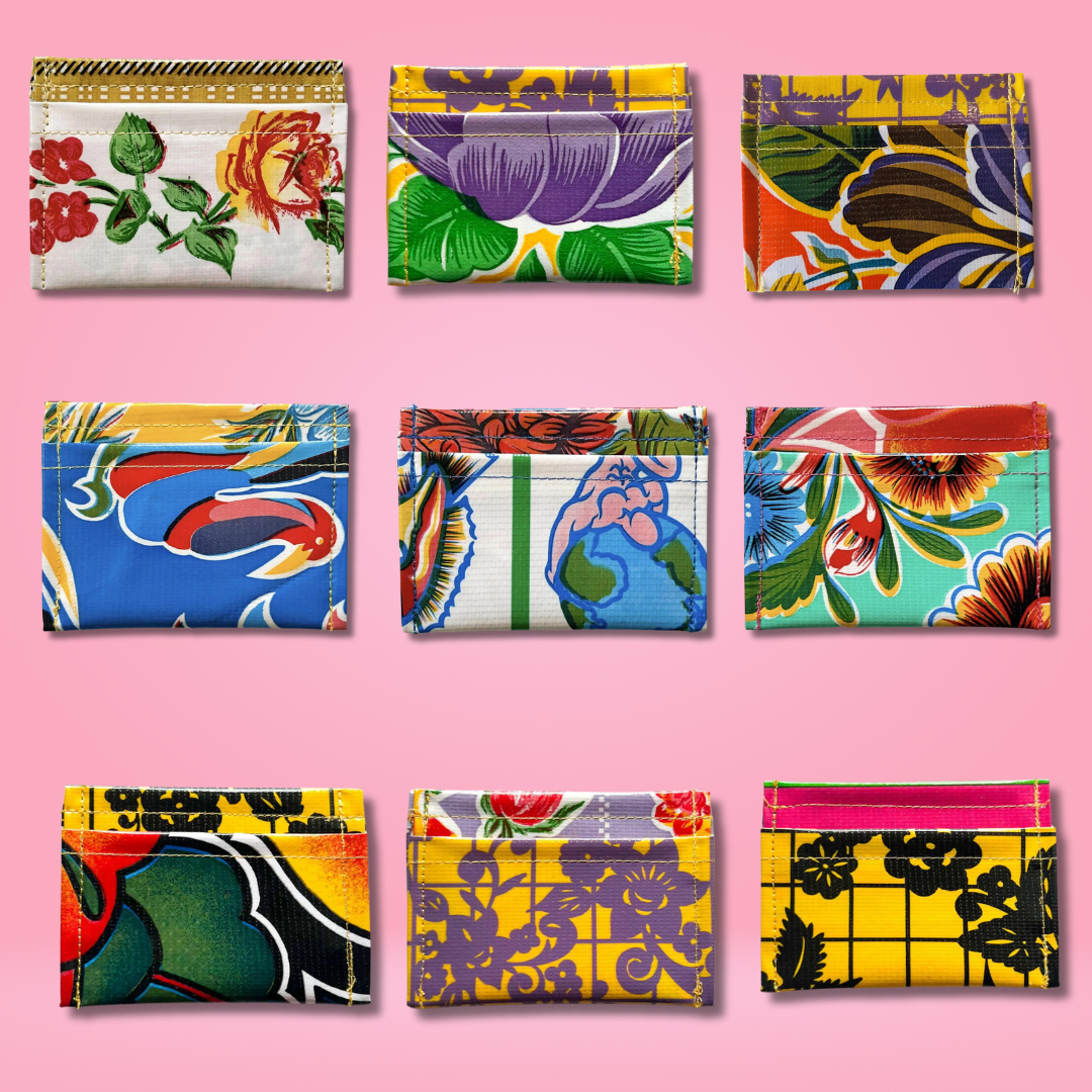 Oilcloth Minimalist Wallet - assorted colors - Las Ofrendas