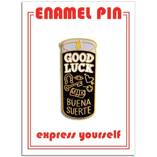 Good Luck Candle Buena Suerte Pin - Las Ofrendas