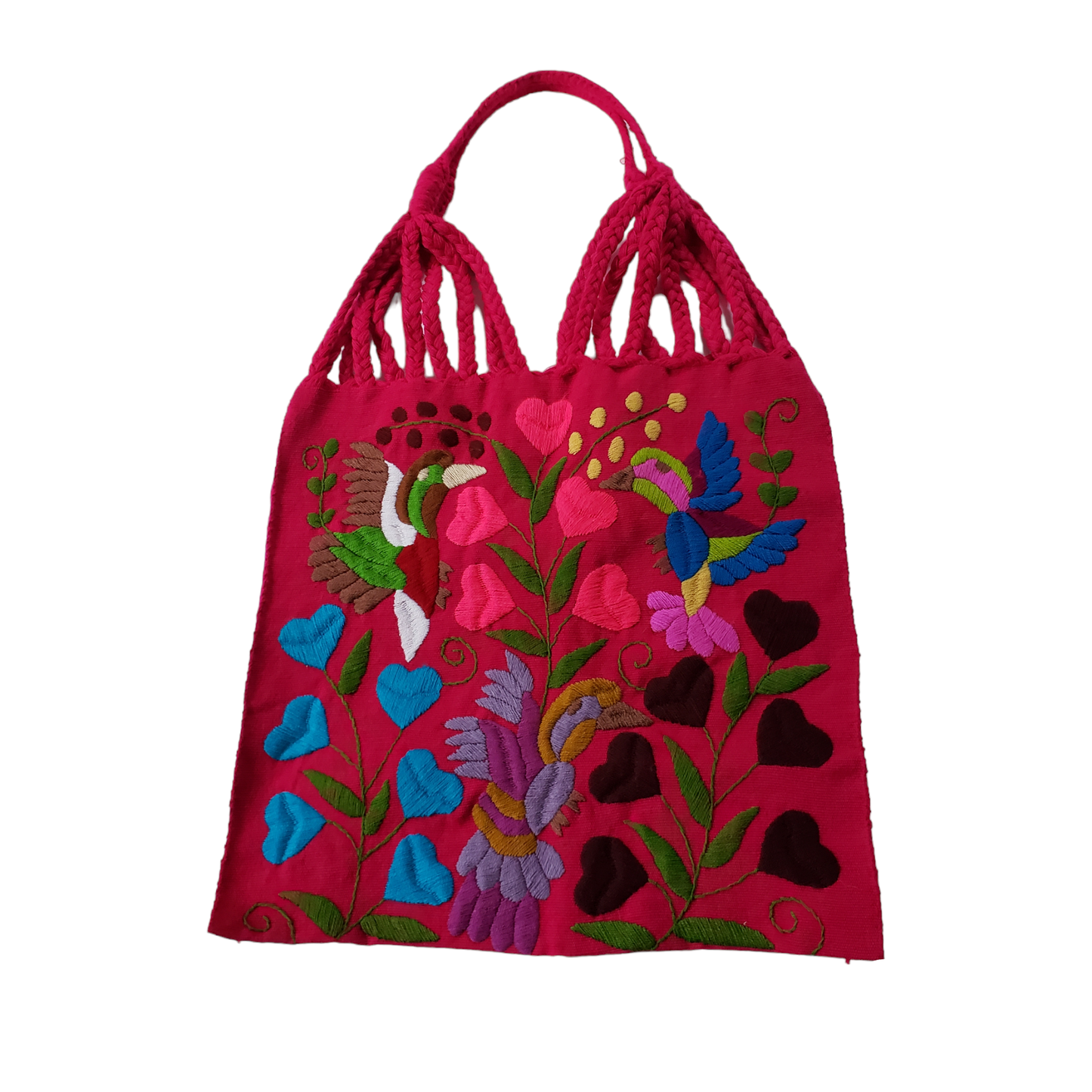 Embroidered Mexican Woven Tote Bag