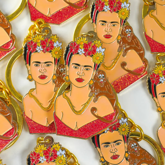 Frida Mujer Keychain - Las Ofrendas 