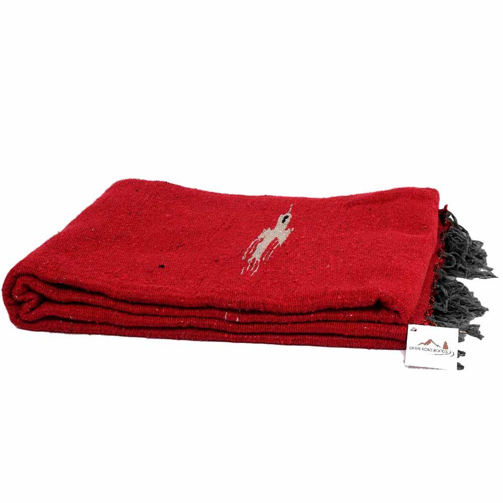 Red clay Thunderbird blanket