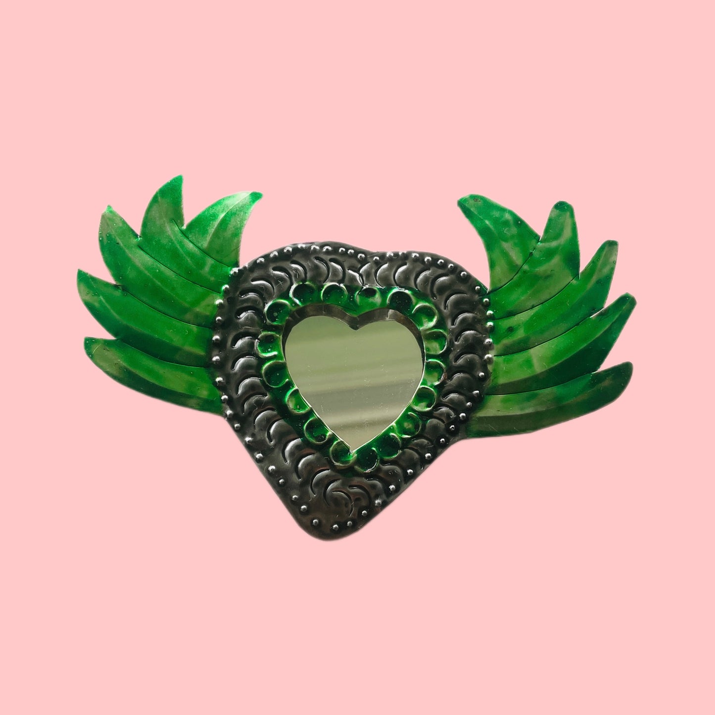 3” Heart Tin Mirror (Multiple Colors Available!) - Las Ofrendas