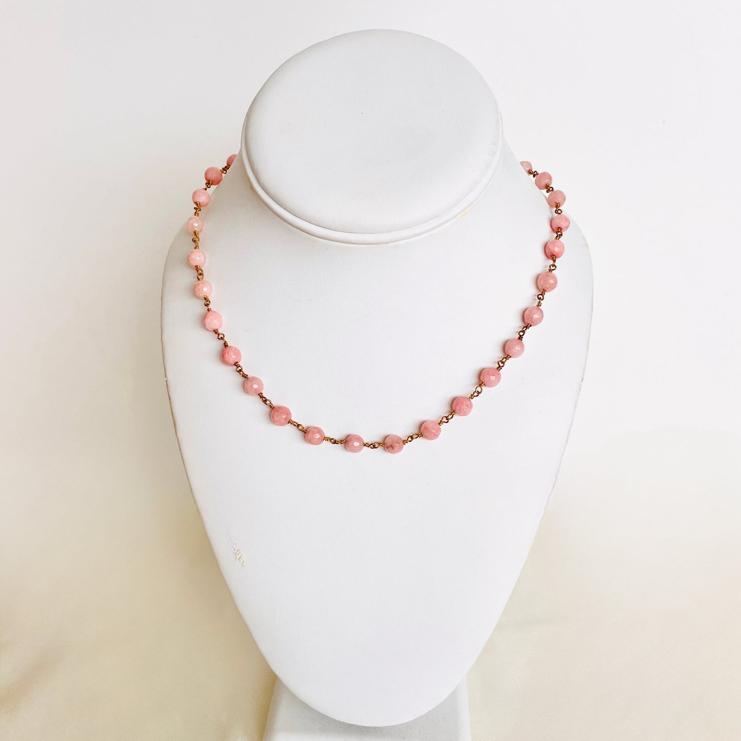 Rose Quartz Pink Stone Chocker Necklace