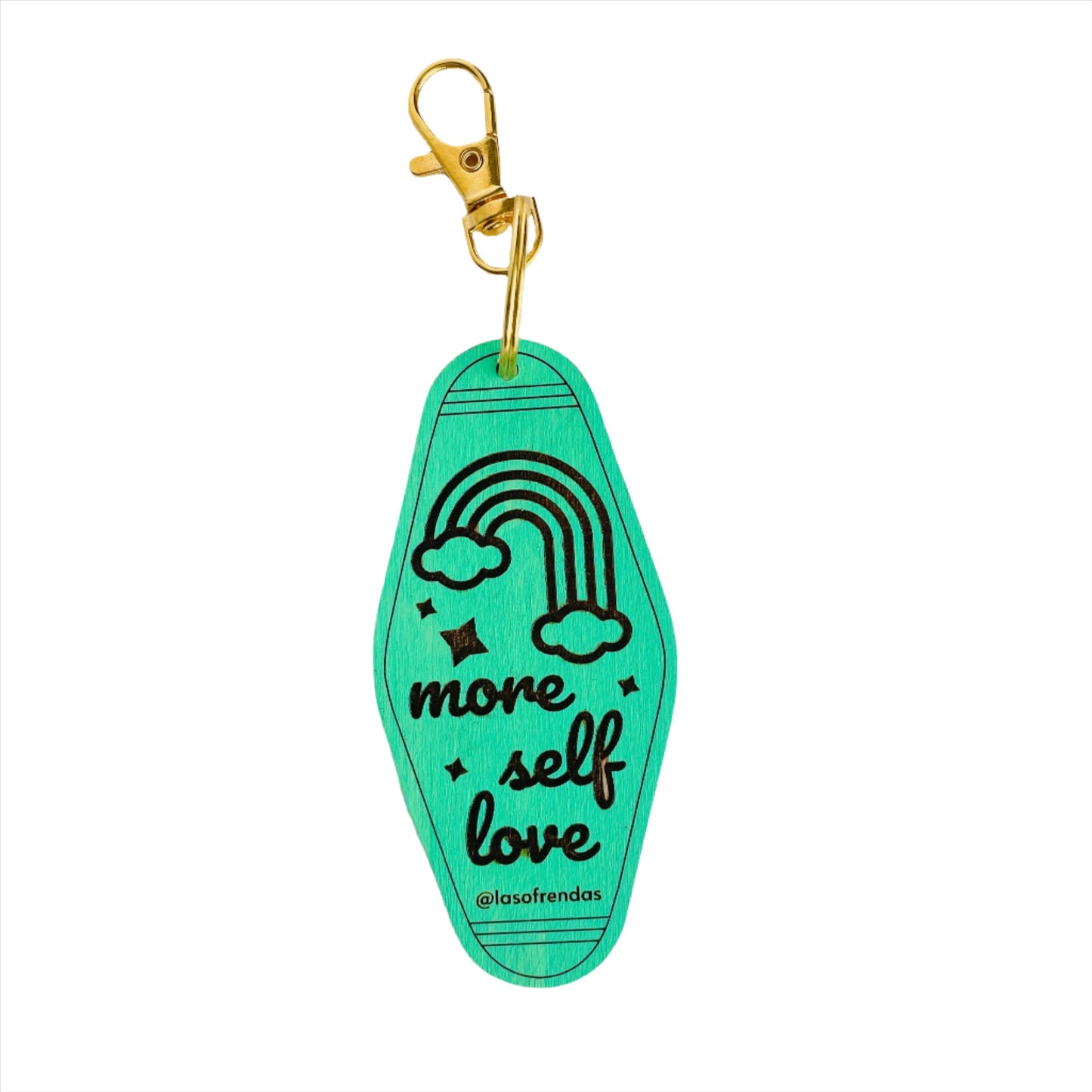 More Self Love Wood Dicho Keychains