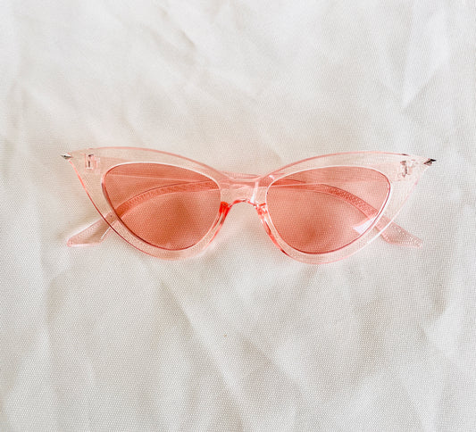 Clear Pink Adult Sunglasses - Las Ofrendas 