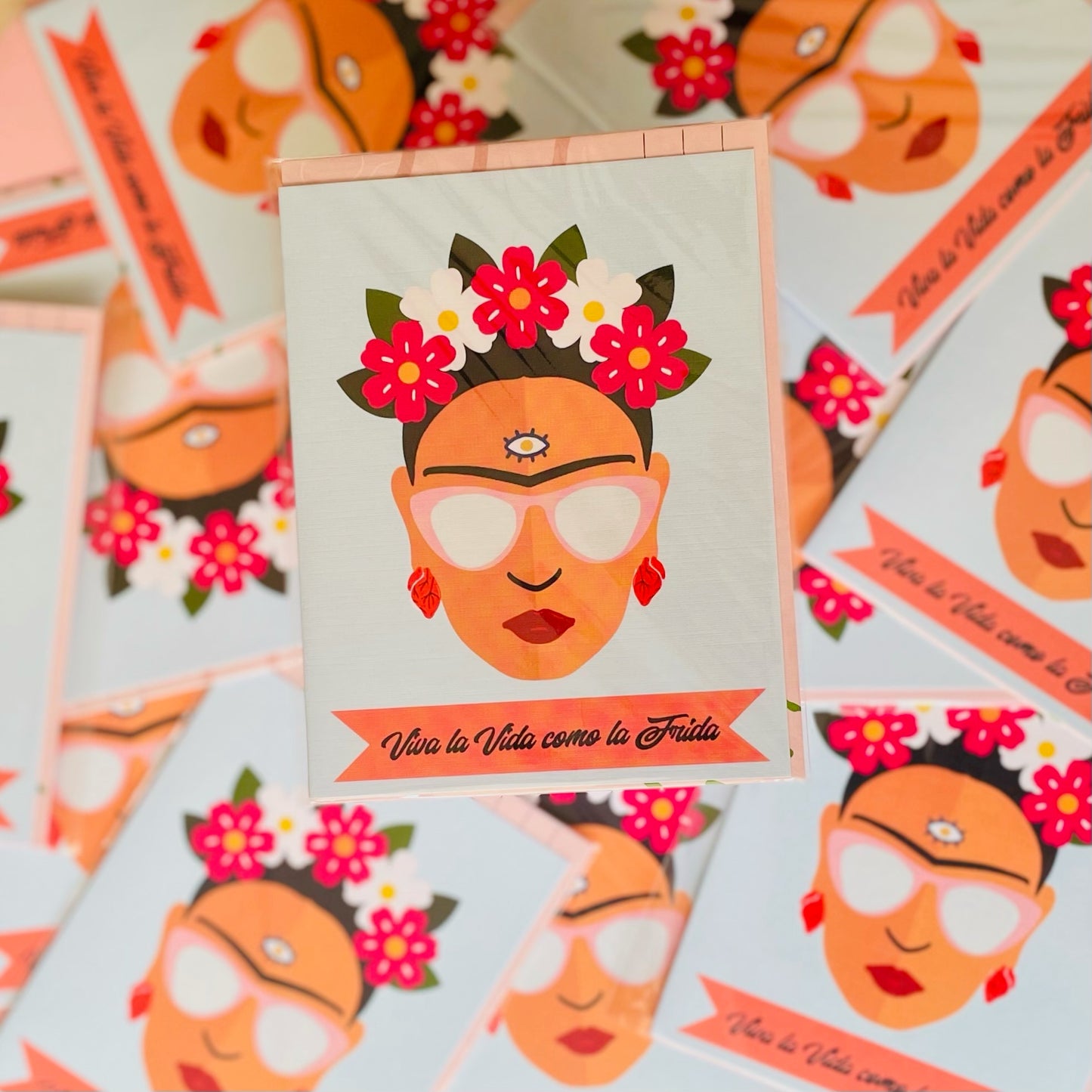 Viva La Vida Frida Kahlo Inspired Greeting Card - Las Ofrendas