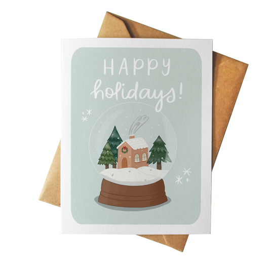 Happy Holidays Snow Globe - Las Ofrendas