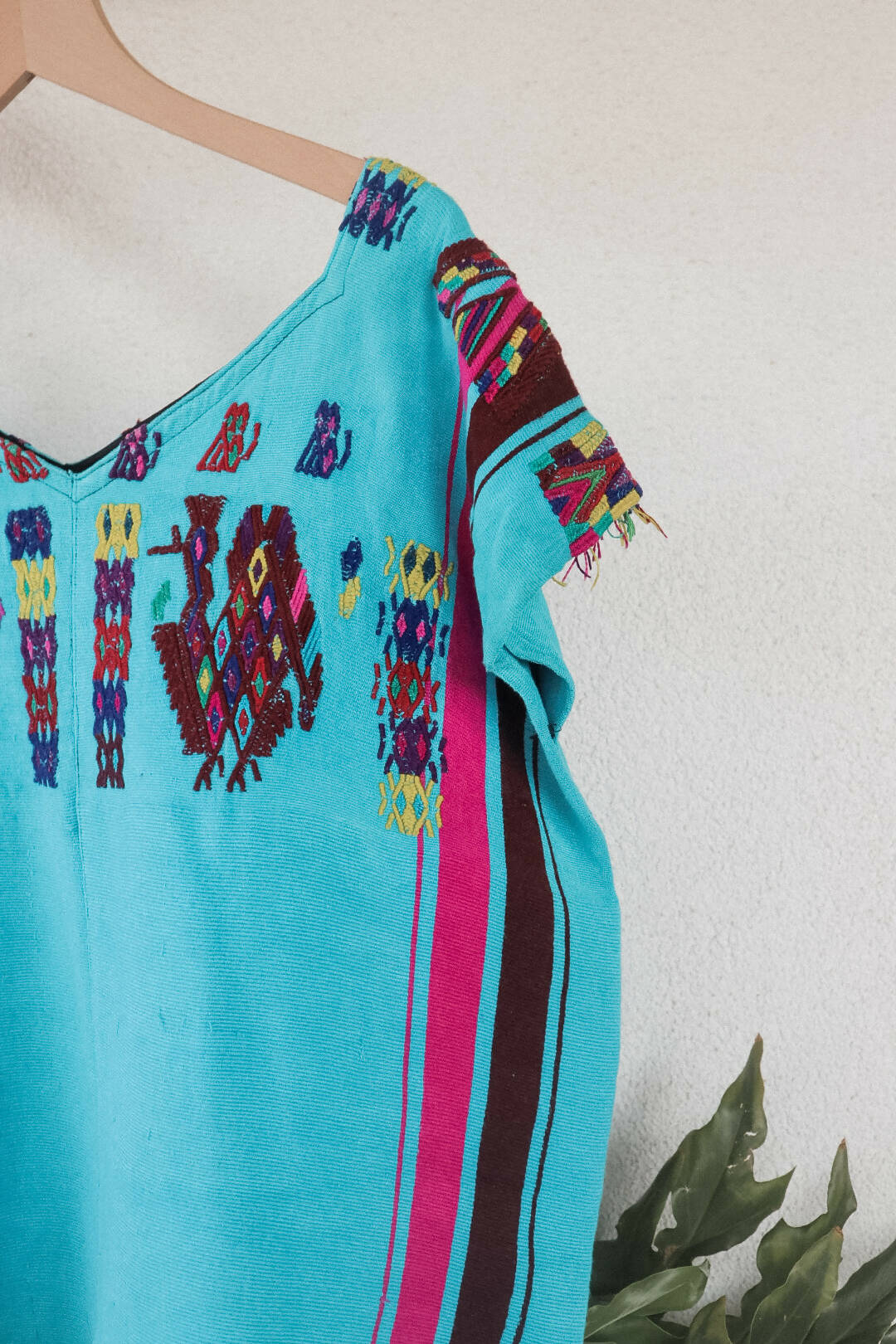 Vintage Huipil Top - Teal