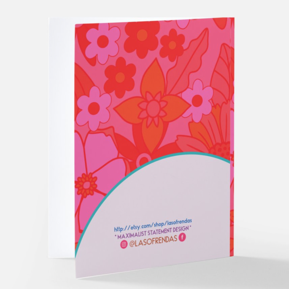 Bloom Where You Are Planted flower power Greeting Card
