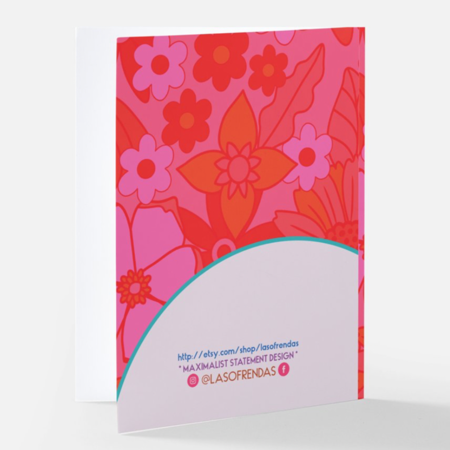 Bloom Where You Are Planted flower power Greeting Card - Las Ofrendas 