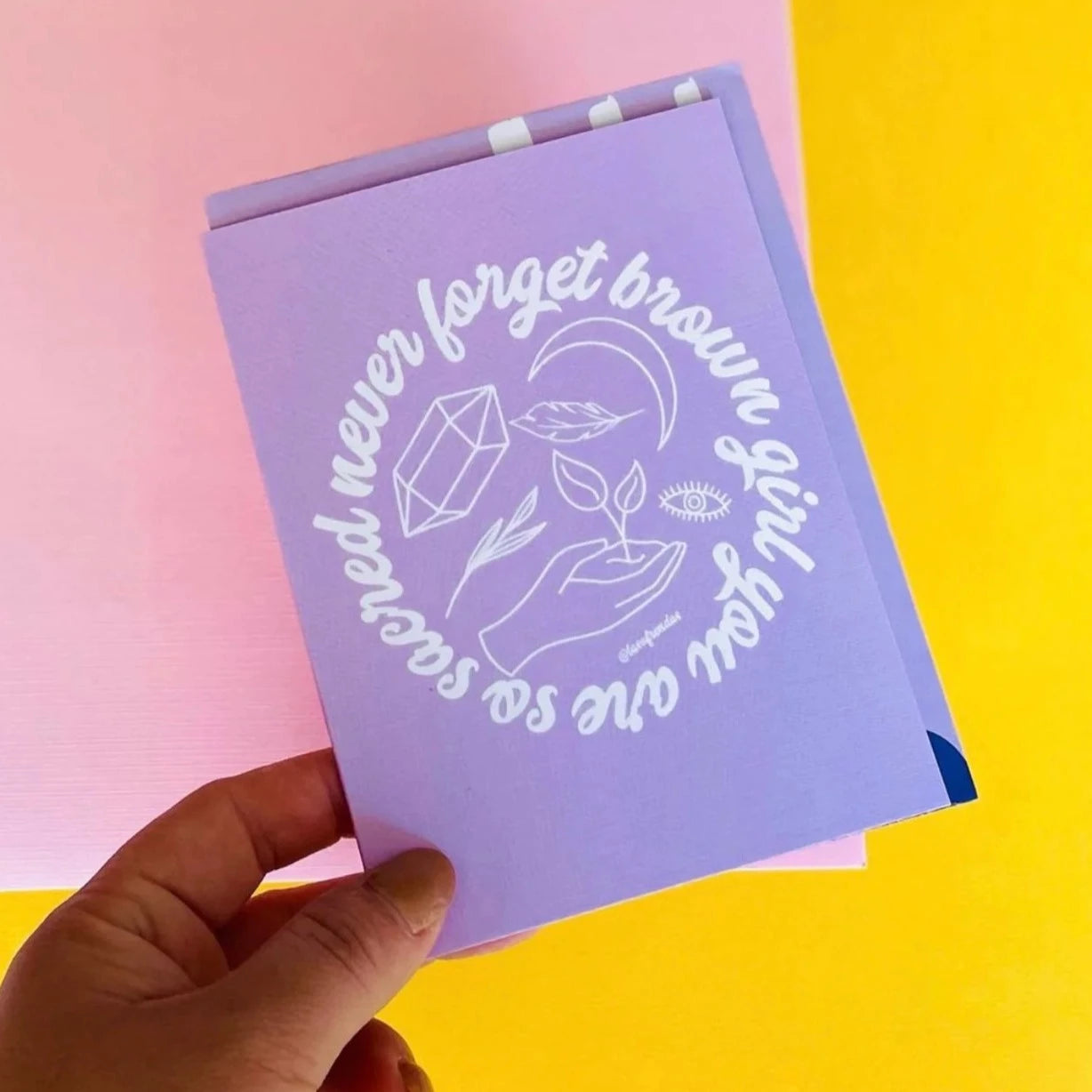 Never Forget Brown Girl You are So Sacred Greeting Card - Las Ofrendas