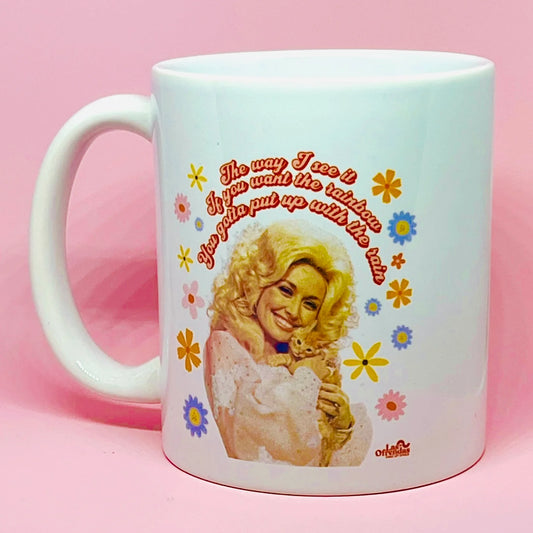 Dolly Parton Quote Coffee or tea anytime mug - Las Ofrendas