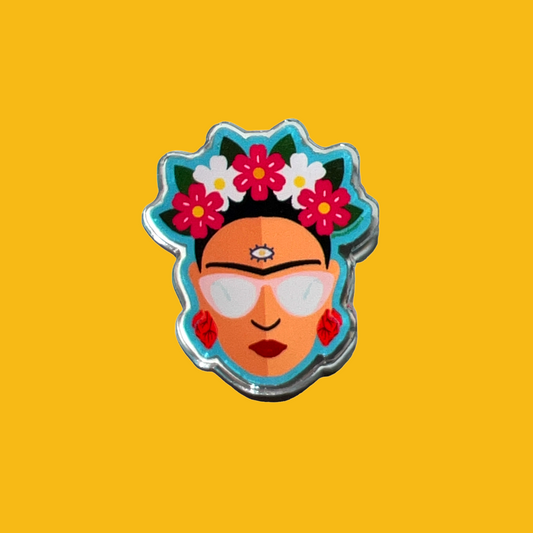 Frida Kahlo Portrait Pin - Las Ofrendas 