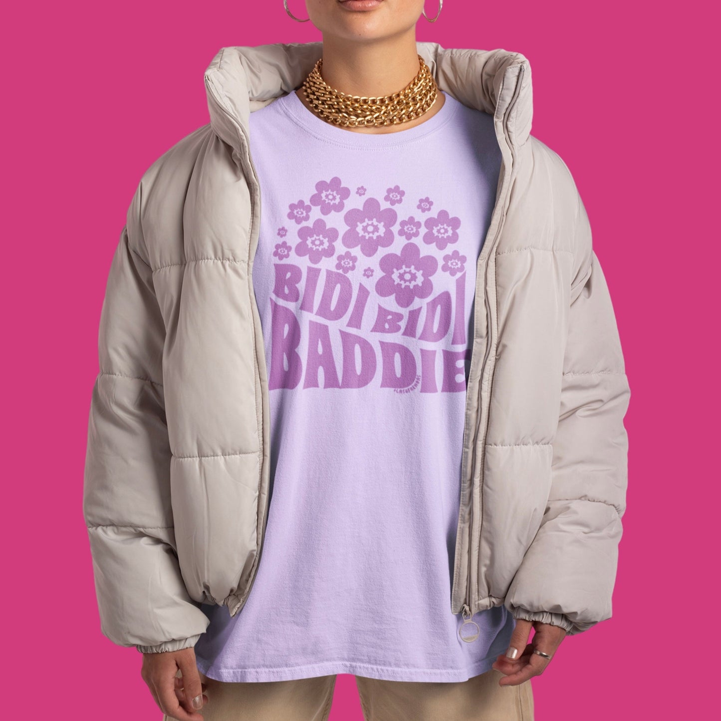 Bidi Bidi Baddie Purple T Shirt - Las Ofrendas