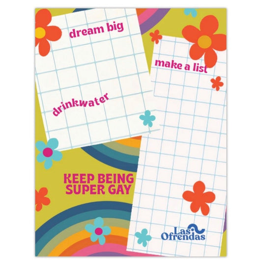 Keep Being Super Gay Notepad - Las Ofrendas