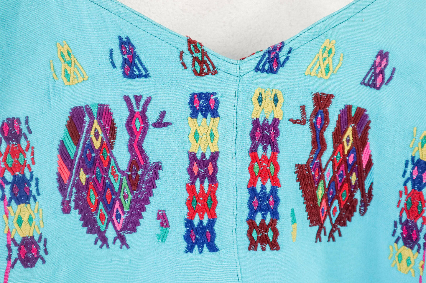 Vintage Huipil Top - Teal