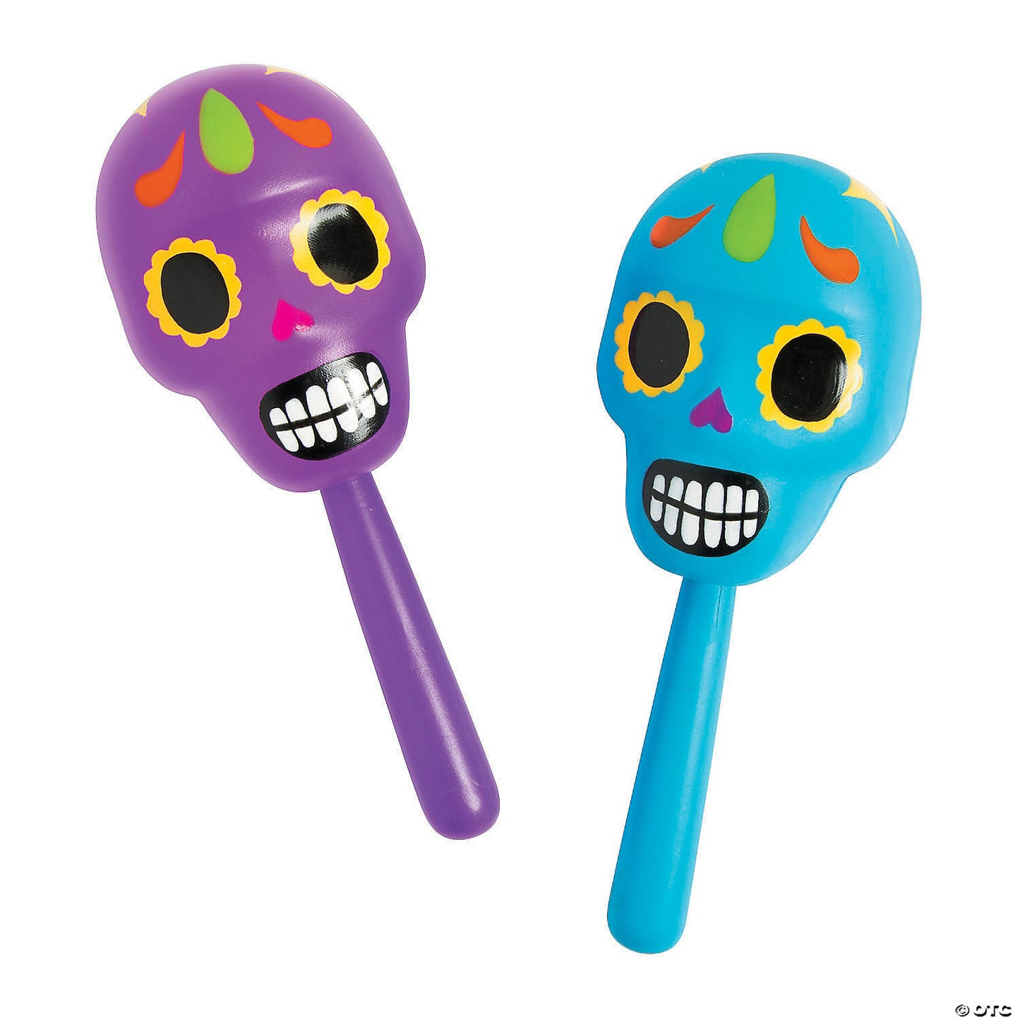 Bright Colorful Skull Maracas (Multiple Colors Available) - Las Ofrendas
