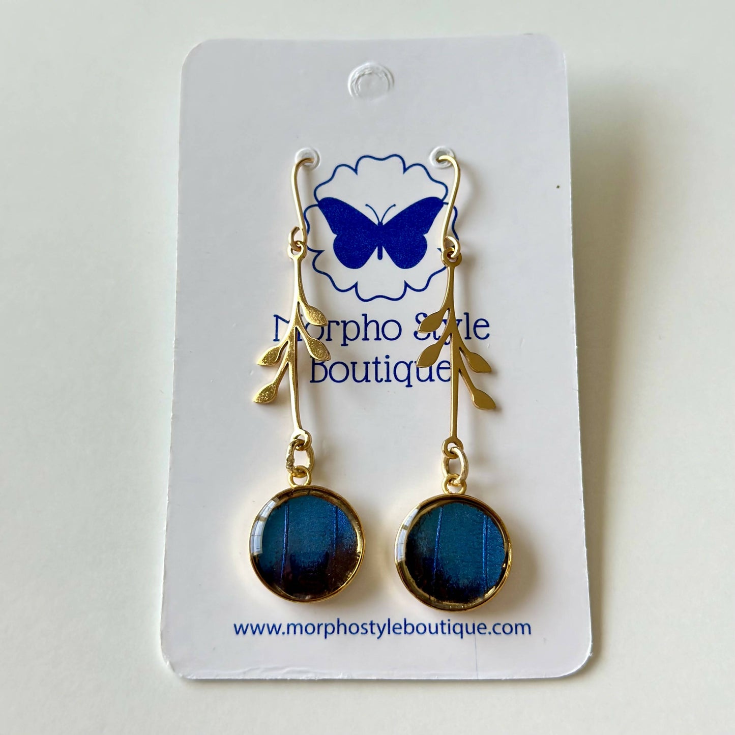 Real Butterfly Earrings - round capsule