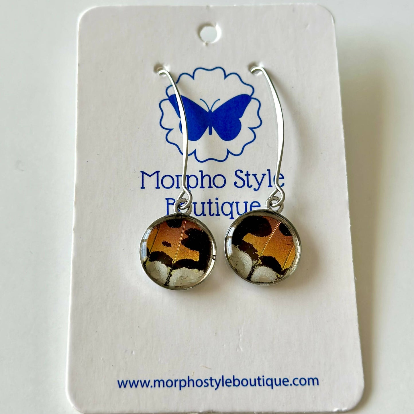 Real Butterfly Earrings - round capsule