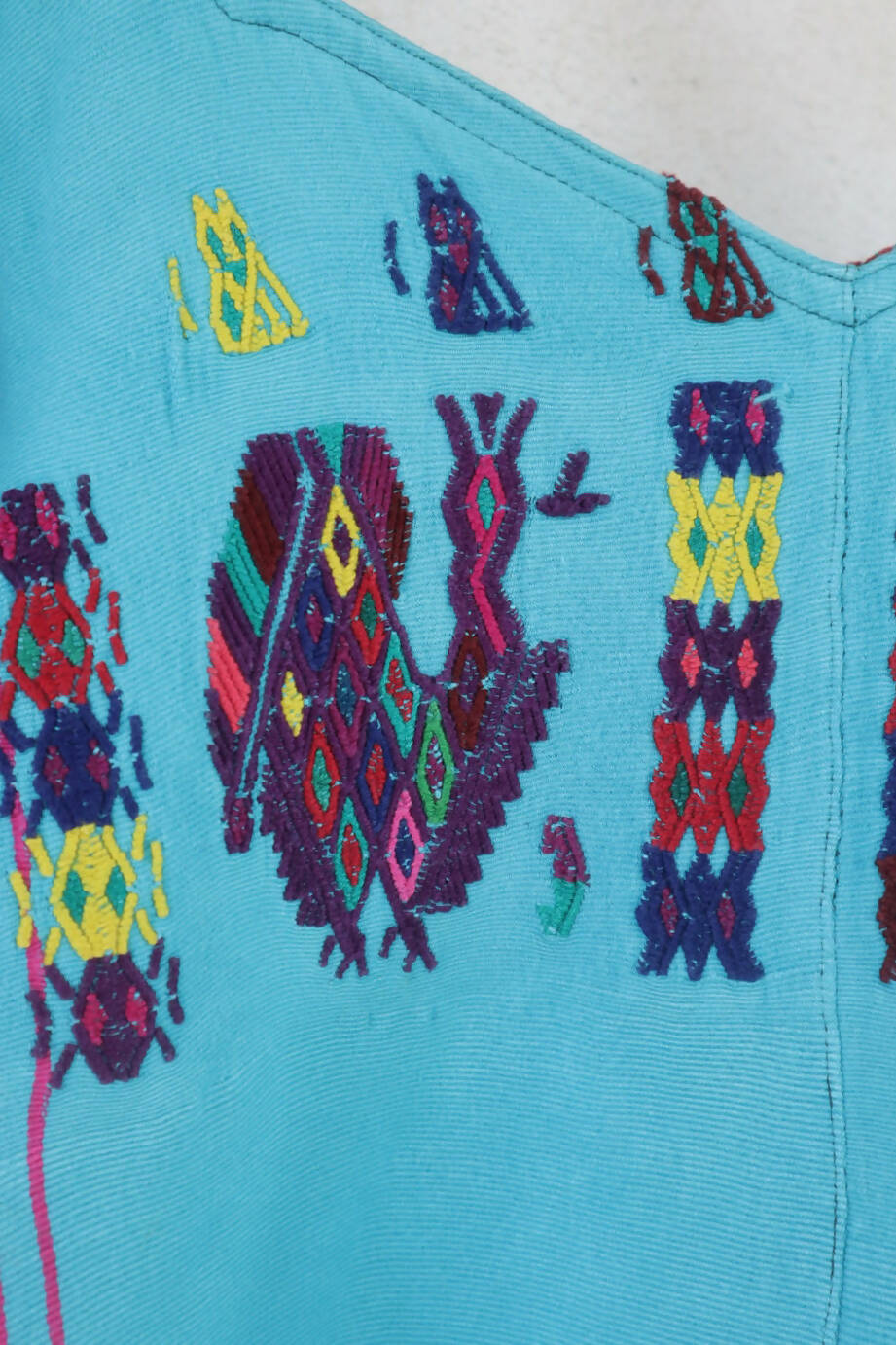 Vintage Huipil Top - Teal