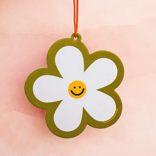 Car Air Freshener: Smiley Flower - Las Ofrendas 