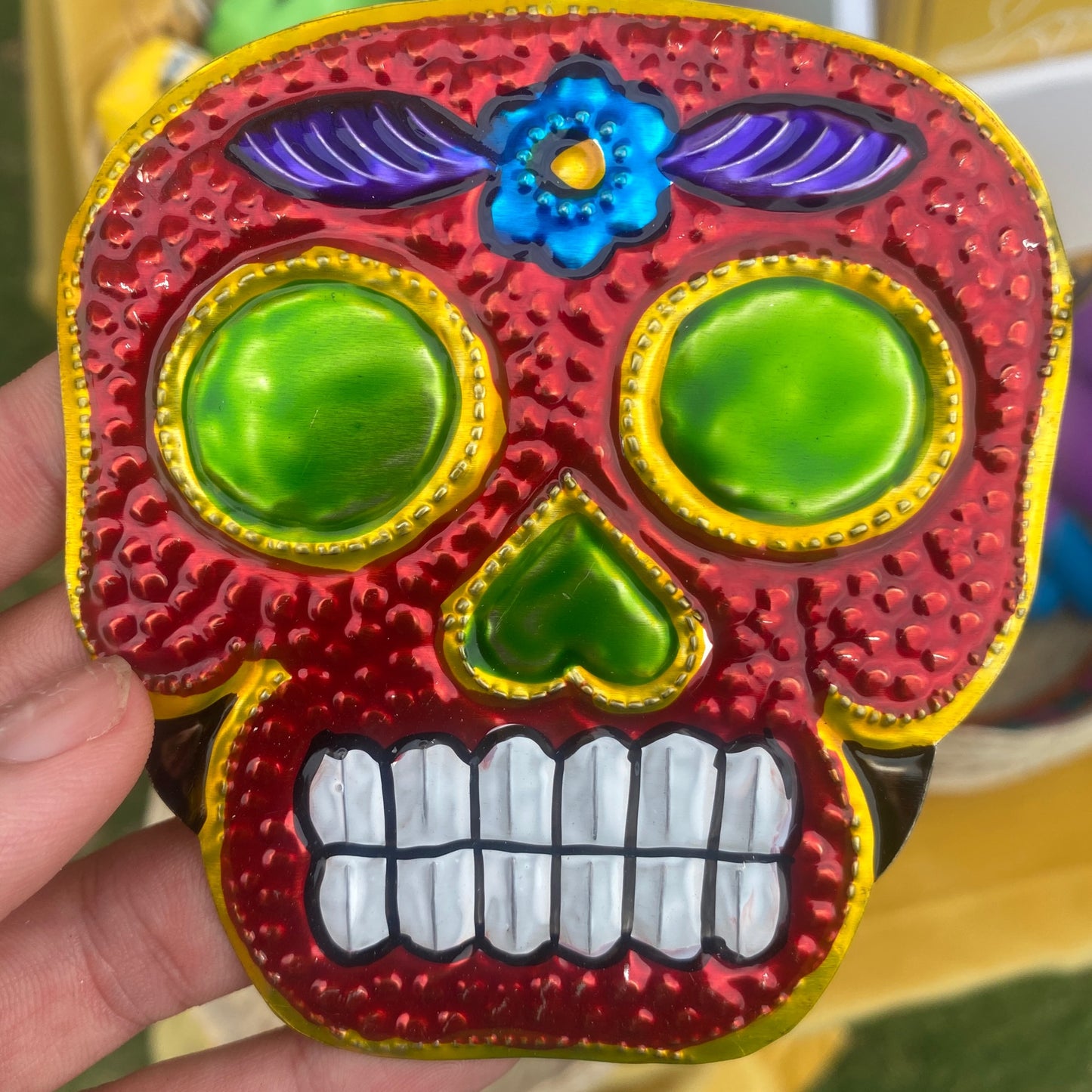 Metal Skull hanging decoration - Las Ofrendas