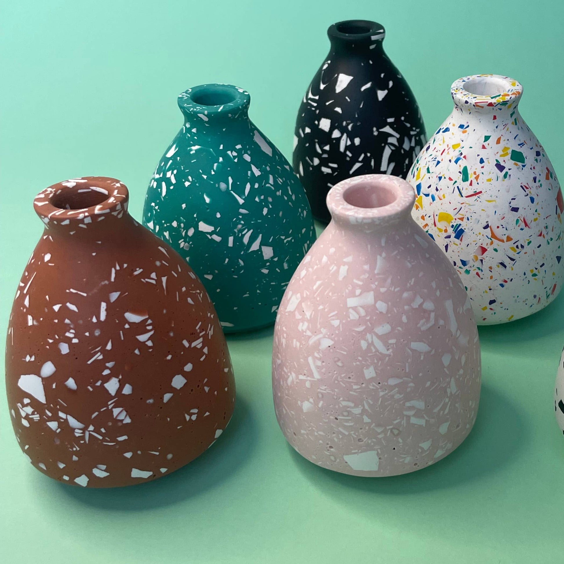 Brown Terrazzo Mini Bud Vase - Las Ofrendas