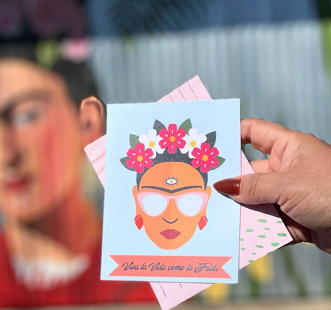 Viva La Vida Frida Kahlo Inspired Greeting Card - Las Ofrendas