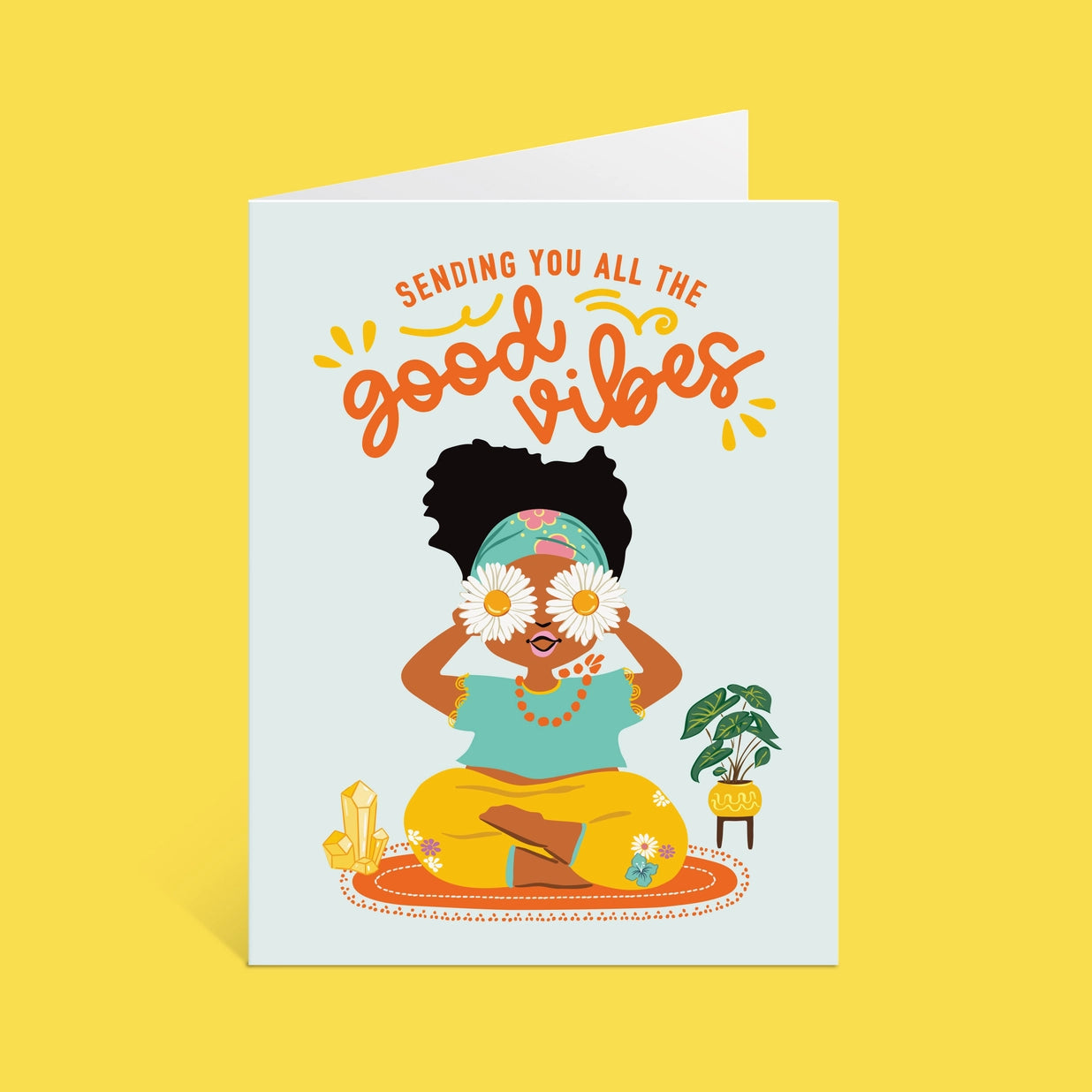 Sending You All the Good Vibes Card (A2) *pre-order* - Las Ofrendas 