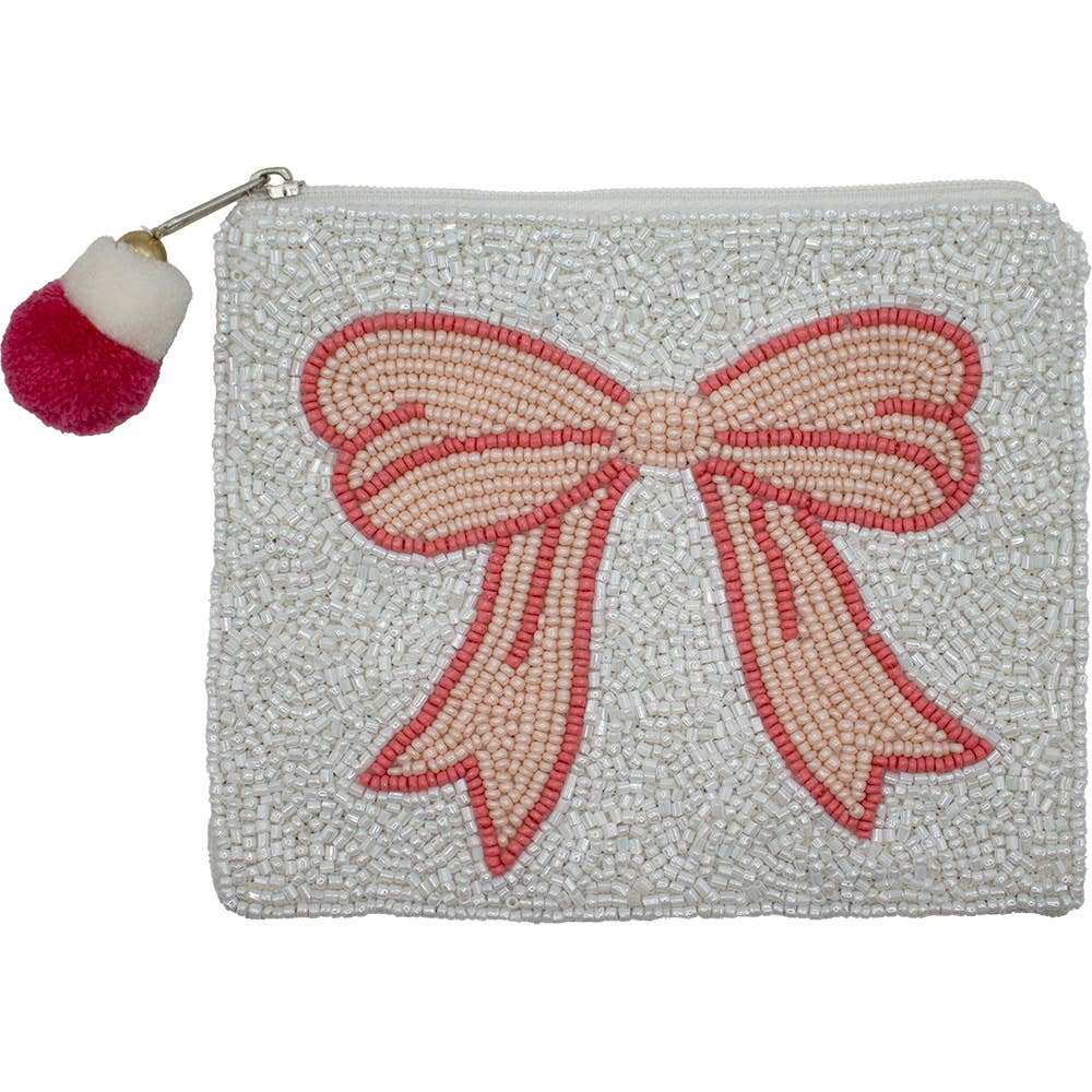 Bow Beaded Coin Purse