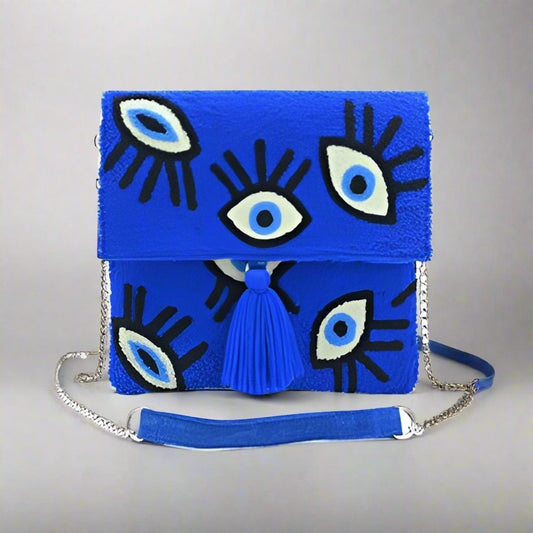 Sapphire Whimsical Wonder Eye Clutch