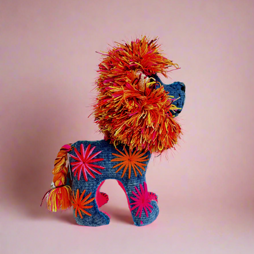 Blue Lion with Orange Mane  Animalito