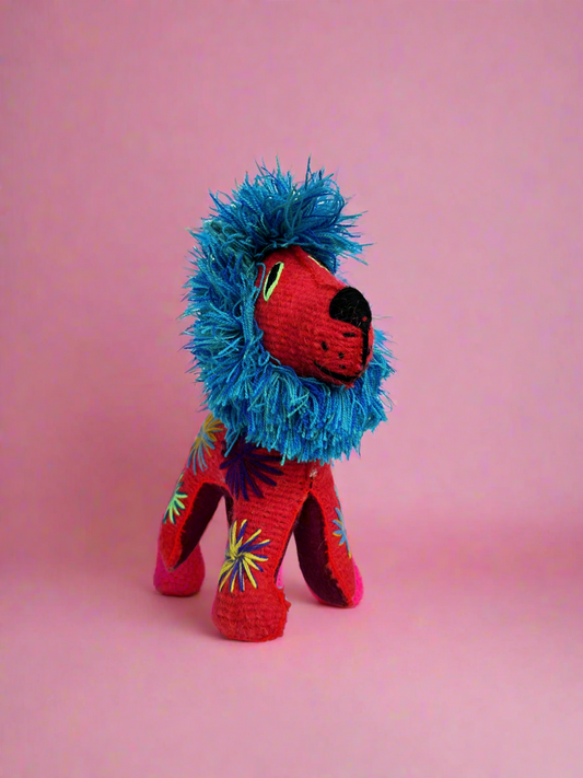 Red Lion with Blue Mane  Animalito