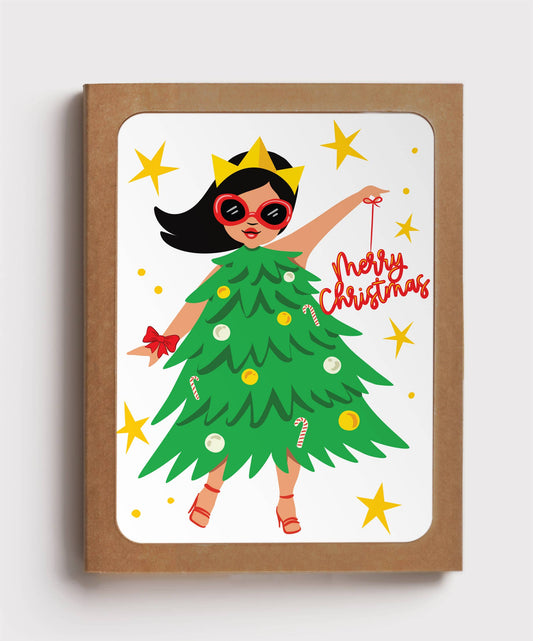 Christmas Tree Girl - box set w/8 holiday cards