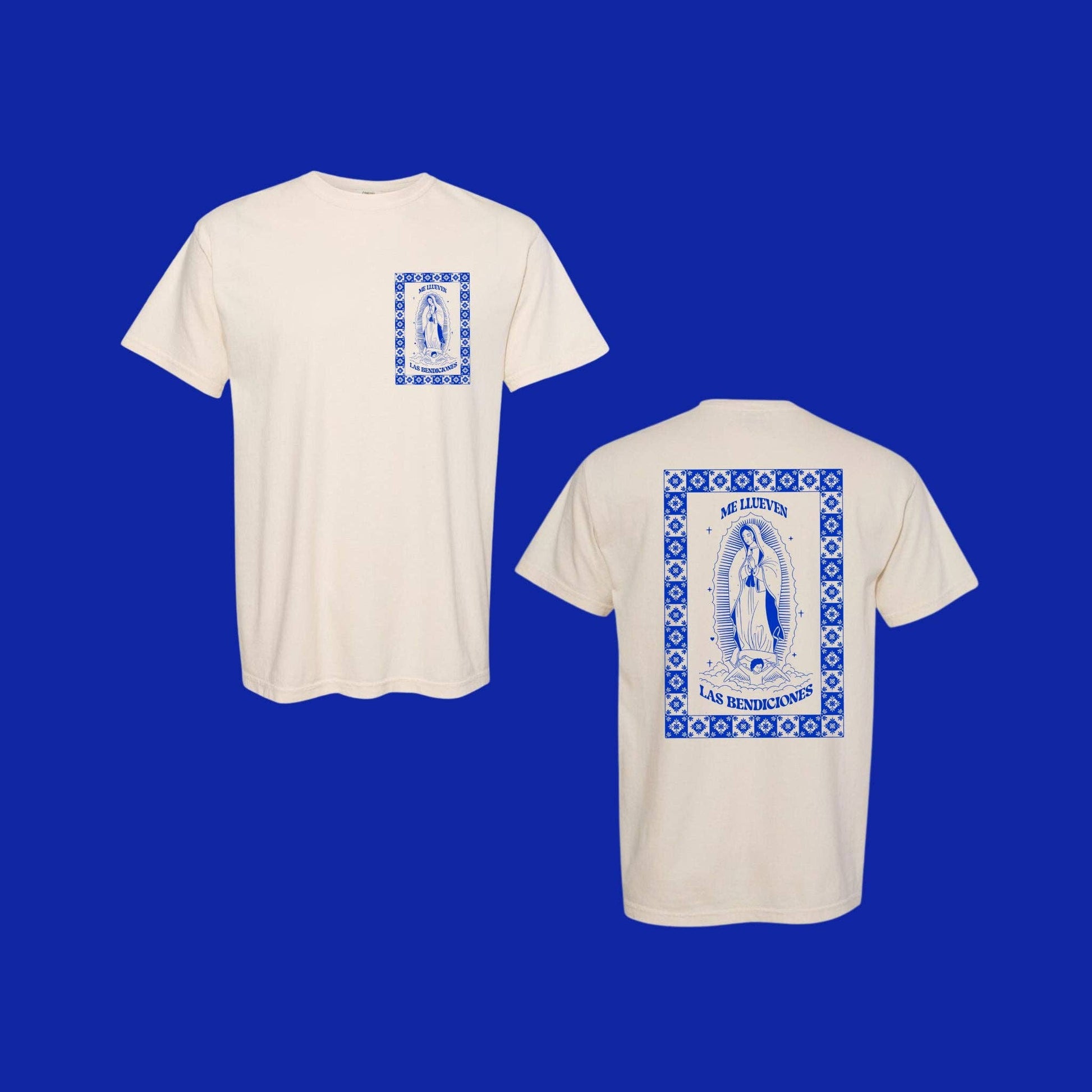 Me Llueven Las Bendiciones Azulejo Shirt - Las Ofrendas 