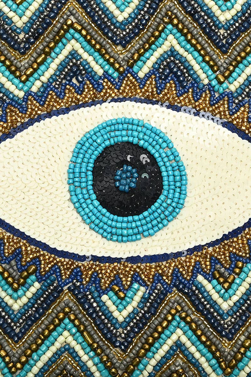 Grecian Nights Evil Eye Clutch