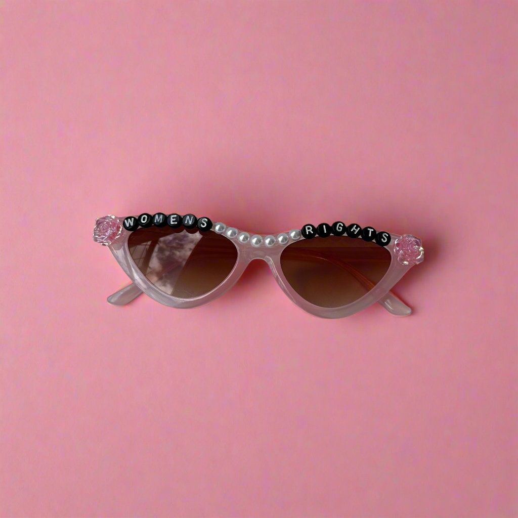 Adult Clear Pink Womens Rights Sunglasses