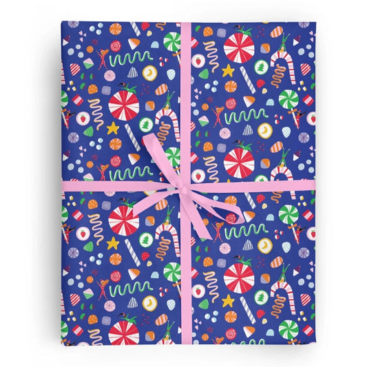 Christmas Candy Rolled Gift Wrap  *pre-order*